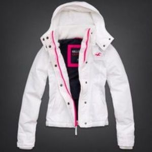 White Hollister Winter Coat/Jacket